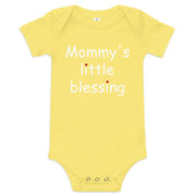 Mommy's Little Blessing Christian Onesie Yellow