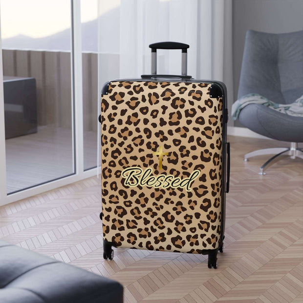 Cheetah Blessed Suitcase