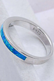 925 Sterling Silver Opal Ring in Sky Blue - Image #5