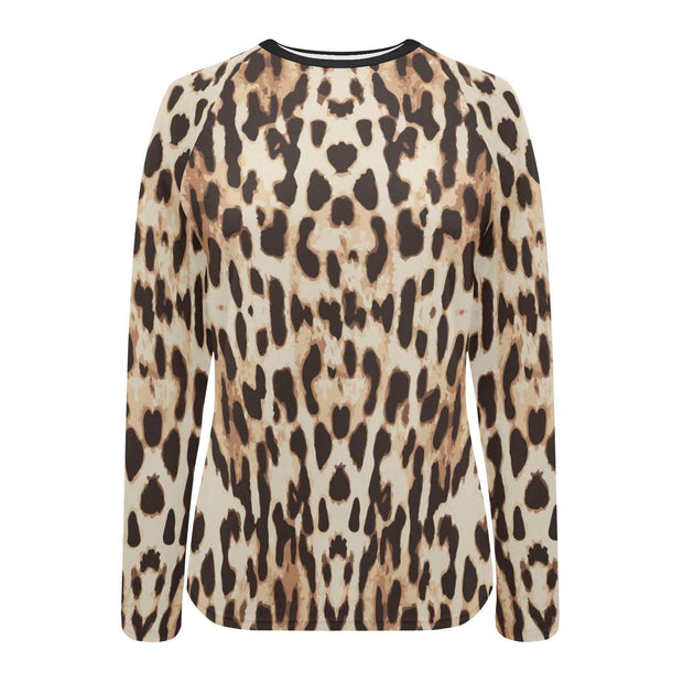 Cheetah Women's Long Sleeve Swim Shirt (S39)