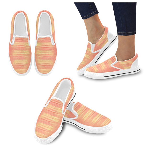 Coral Sunshine Slip-on Canvas Women's Shoes