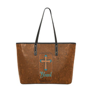 Blessed Cross Leather Handbag