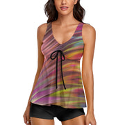 Color Blast Ladies Sleeveless Comfortable Split Swimwear