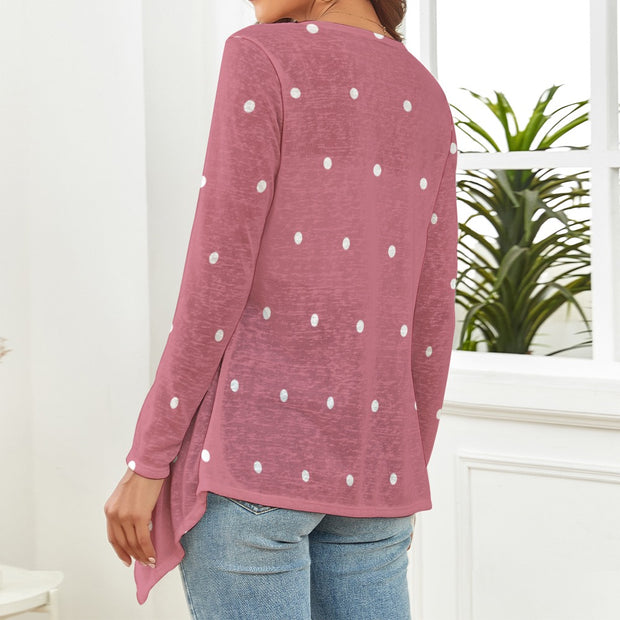 Mauve Dot Cardigan