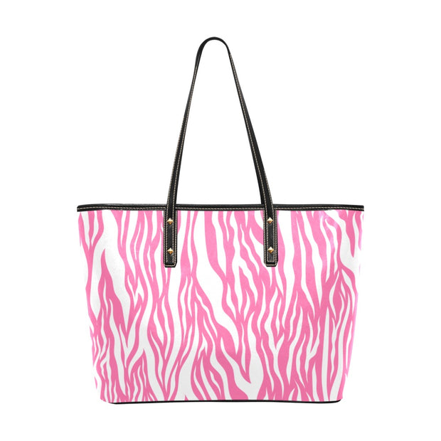 Pink Zebra Leather Christian Handbag