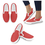 Red Dot Slip-on Canvas Women's Shoes