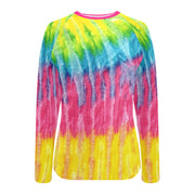 Multi Tie-dye Women's Long Sleeve Swim Shirt