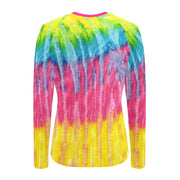 Multi Tie-dye Women's Long Sleeve Swim Shirt