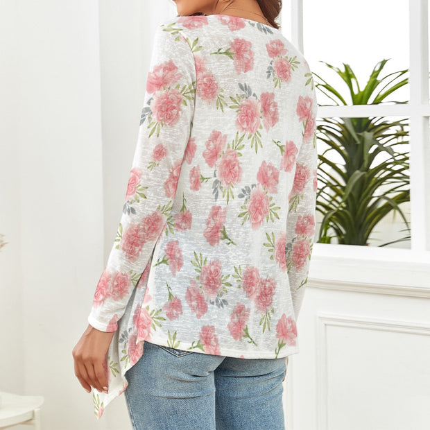 Pink Floral Cardigan