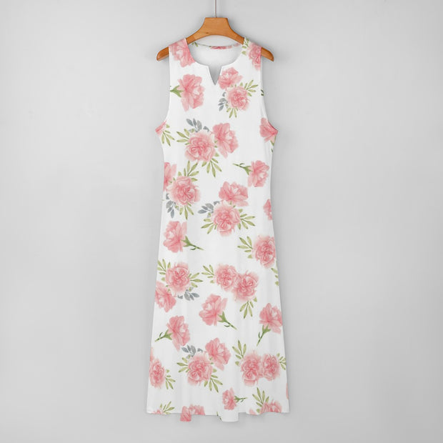 Pink Floral Long Dress