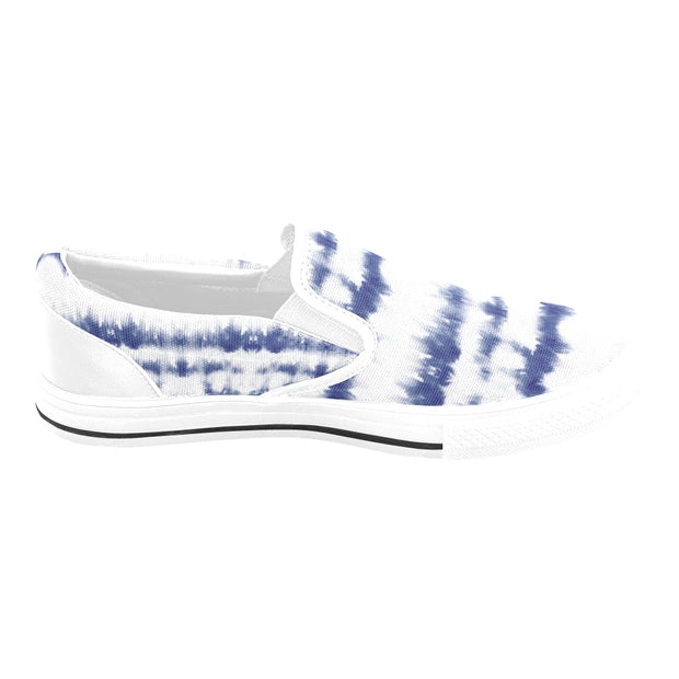 Blue Tie-dye Slip-on Canvas Women's Shoes