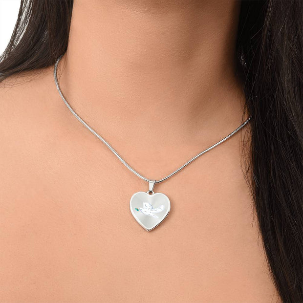 Dove Heart Christian Necklace