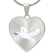 Dove Heart Christian Necklace