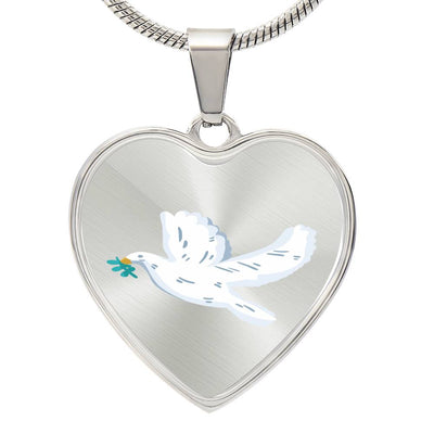 Dove Heart Christian Necklace