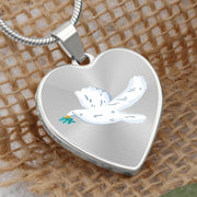 Dove Heart Christian Necklace