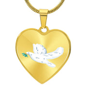 Dove Heart Christian Necklace