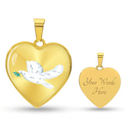 Dove Heart Christian Necklace