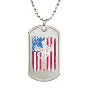 Patriotic Sportsman Cross Christian Necklace