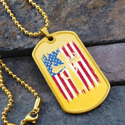 Patriotic Sportsman Cross Christian Necklace