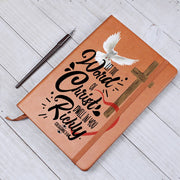 Colossians 3:16 Christian Leather Journal