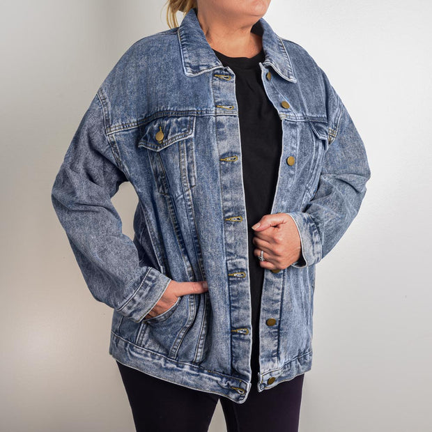 Seek Jesus Oversized Denim Jacket