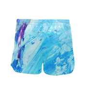 Blue Swirl Women's Mid-Length Board Shorts (Model L55)