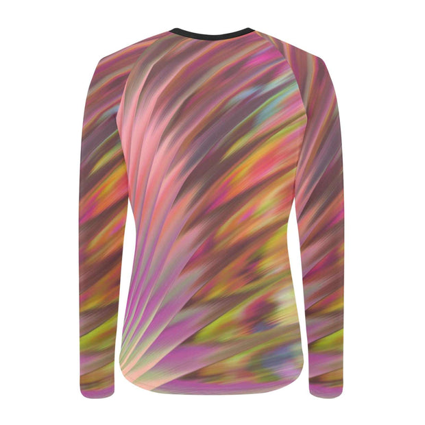 Color Blast Women's Long Sleeve Swim Shirt (S39)