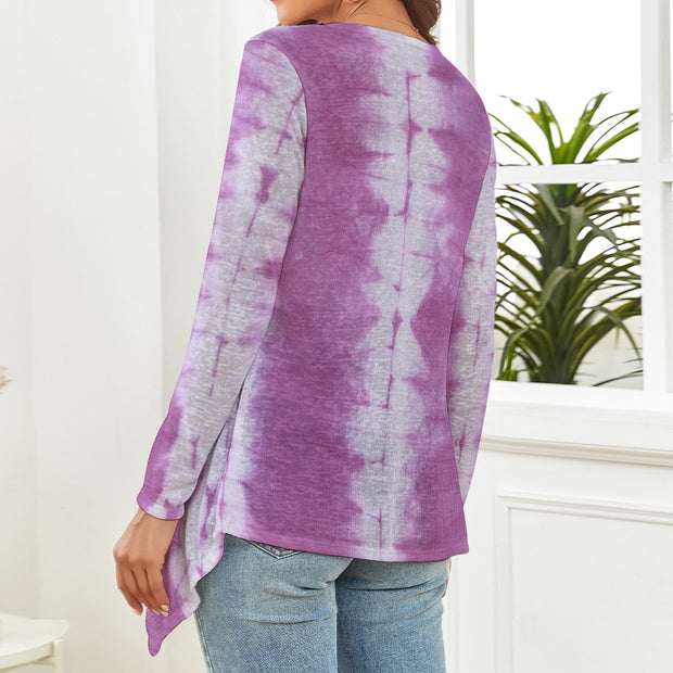 Purple Tie-Dye Cardigan