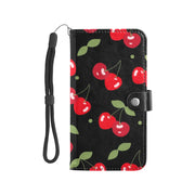 Cherries Flip Leather Purse for Mobile Phone