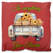 Give Thanks Outdoor Pillow