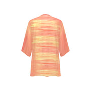 Coral Sunshine Women's Chiffon Kimono