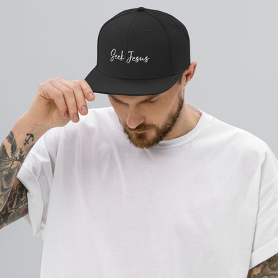 Seek Jesus Christian Snapback Hat