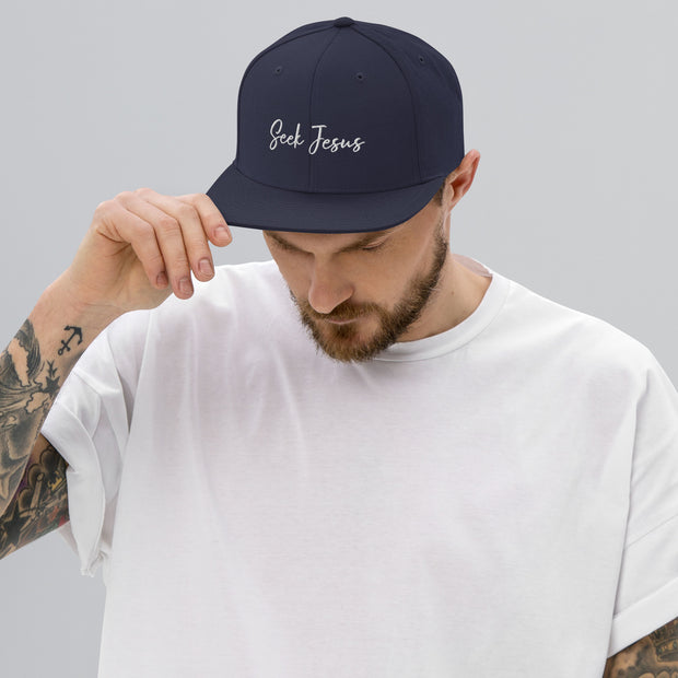 Seek Jesus Christian Snapback Hat