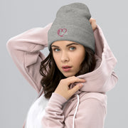 Faith Heart Christian Cuffed Beanie