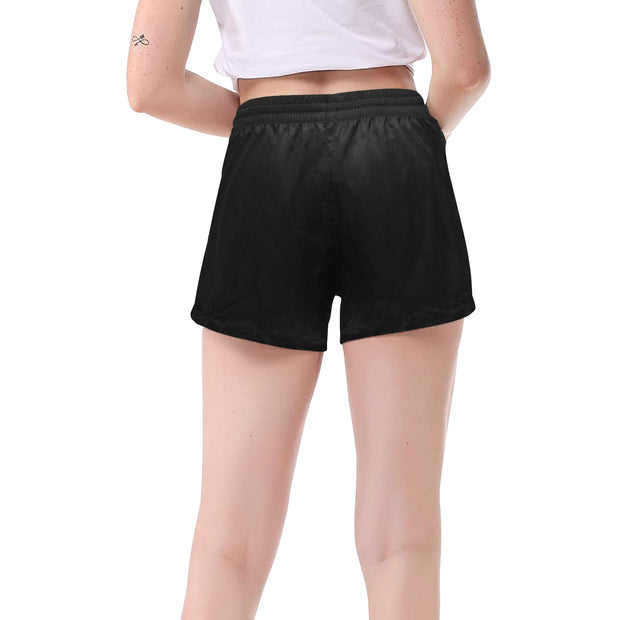 Black Women's Mid-Length Board Shorts