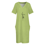 Faith Green Loose pocket Christian dress