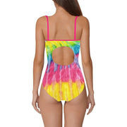 Multi Tie-dye Women's Slip One Piece Swimsuit