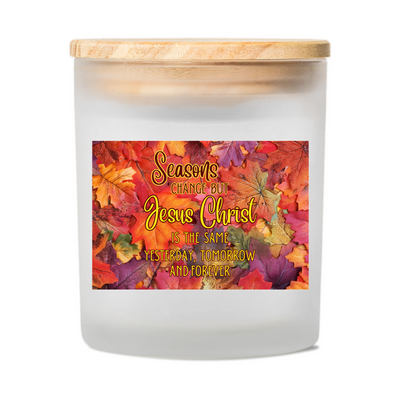 Seasons Change Frosted Glass Scented Candle