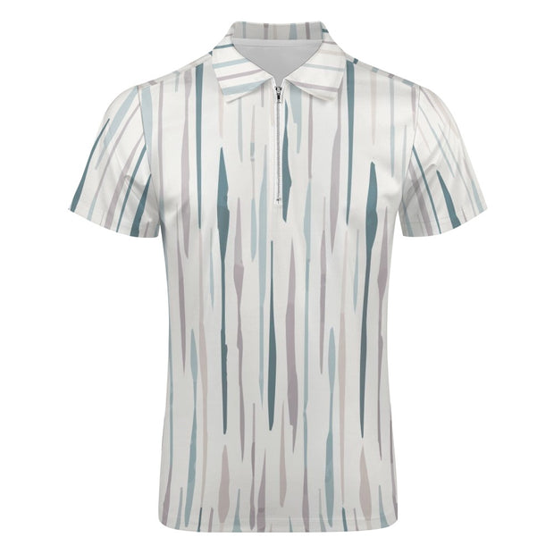 Earthtone Streaks Short Sleeve Christian Polo Shirt