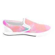 Pink Tie-dye Slip-on Canvas Women's Shoes