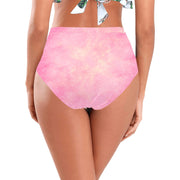 Pink Sky Women's High-Waisted Bikini Bottom