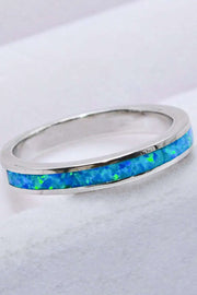 925 Sterling Silver Opal Ring in Sky Blue - Image #4