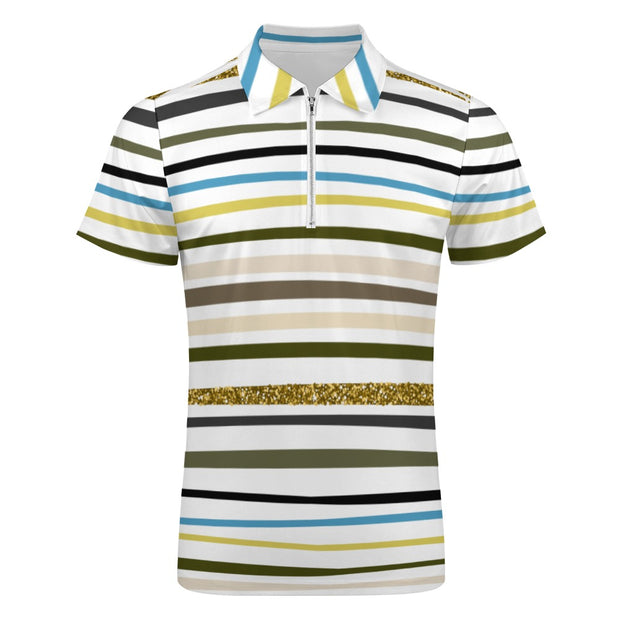 Multi Stripe Short Sleeve Christian Polo Shirt