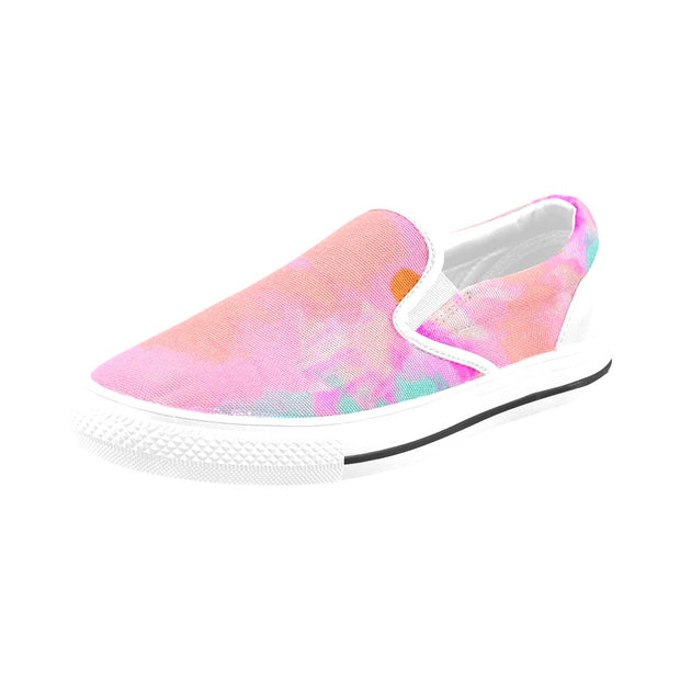 Pink Tie-dye Slip-on Canvas Women's Shoes