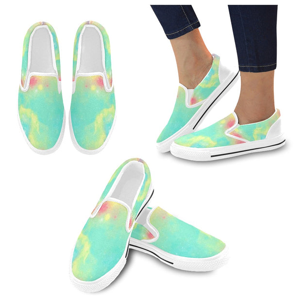 Pastel Tie-dye Slip-on Canvas Women's Shoes