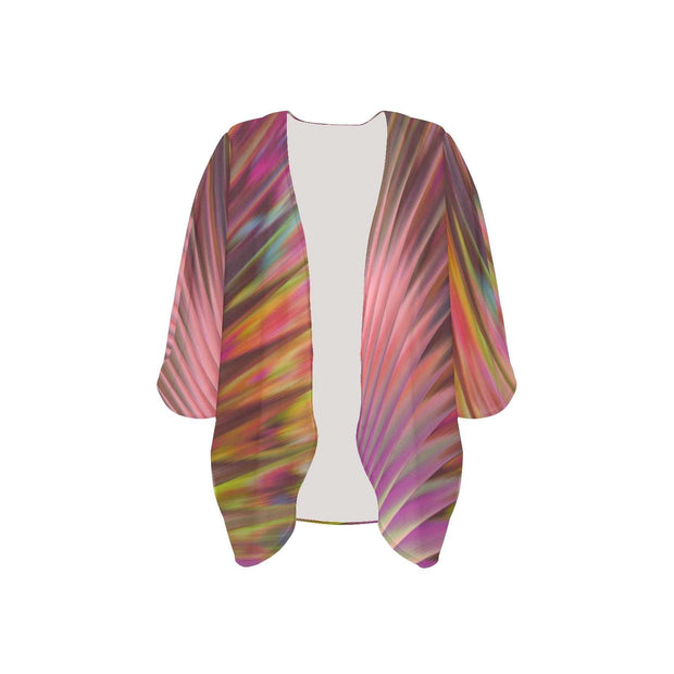 Color Burst Women's Chiffon Kimono