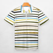 Multi Stripe Short Sleeve Christian Polo Shirt