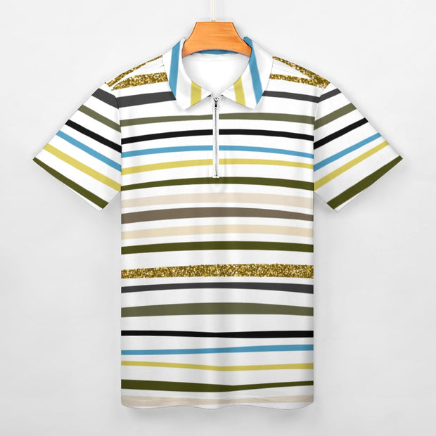 Multi Stripe Short Sleeve Christian Polo Shirt