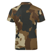 Brown Camo Short Sleeve Christian Polo Shirt