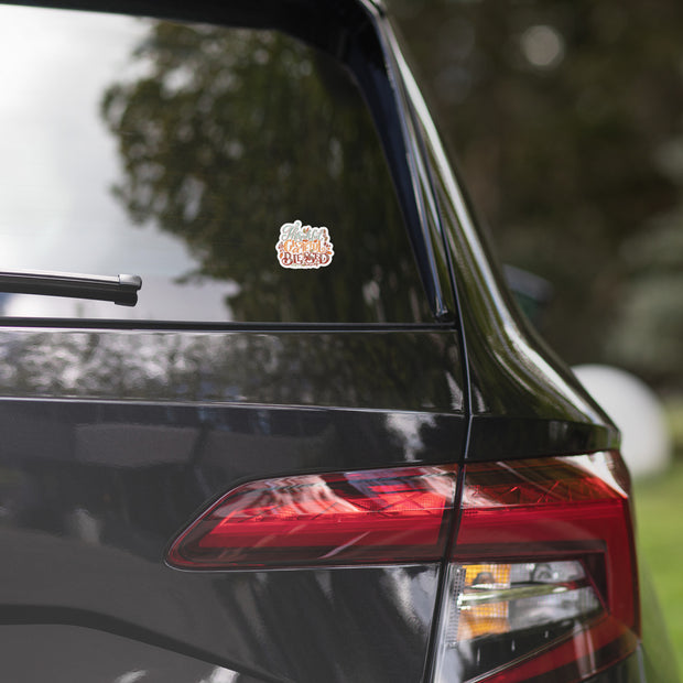 Thankful Grateful Blessed Christian Sticker